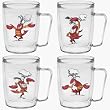 Chef Lobsters 18 oz Insulated Coffee Mug Set, Clear, (4 designs)