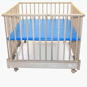 4 Sided Foldable Playpen - Blue Deck with Plaid Pad, by Kettler