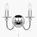 Kitchen & Housewares : Polished Chrome 2 Lamp Wall Light