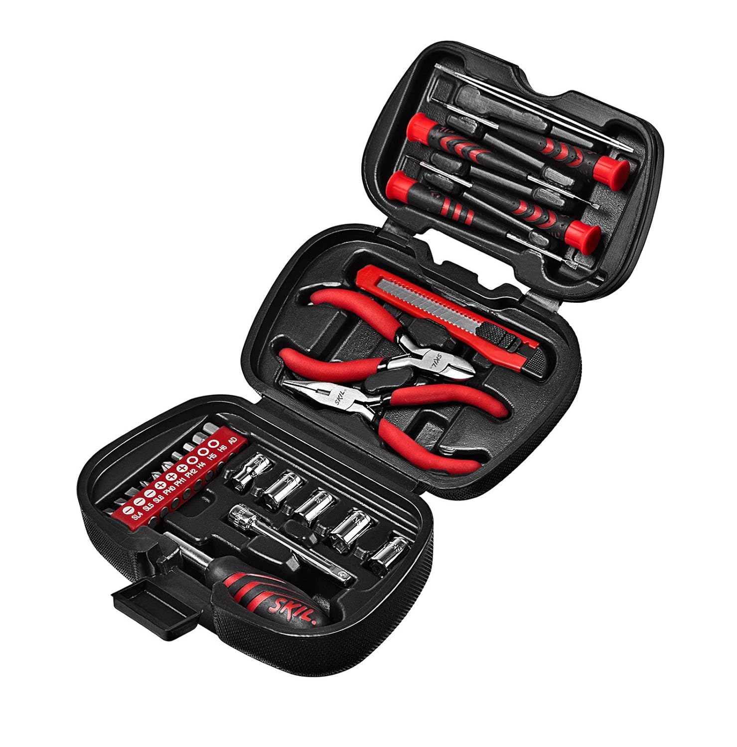 NEW SKIL Mini Tool Set 25 Piece Portable Tri Fold Storage Case Kit