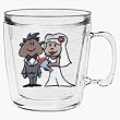 Wedding Couple 12 oz Insulated Coffee Mug, Clear