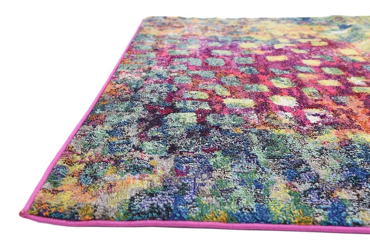 Modern Abstract Rugs Multi 9 10 x 9 10 FT (300cm x 300cm) Square