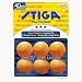 Stiga T0641 3-Star Table Tennis Balls, 6-Pack (Orange)