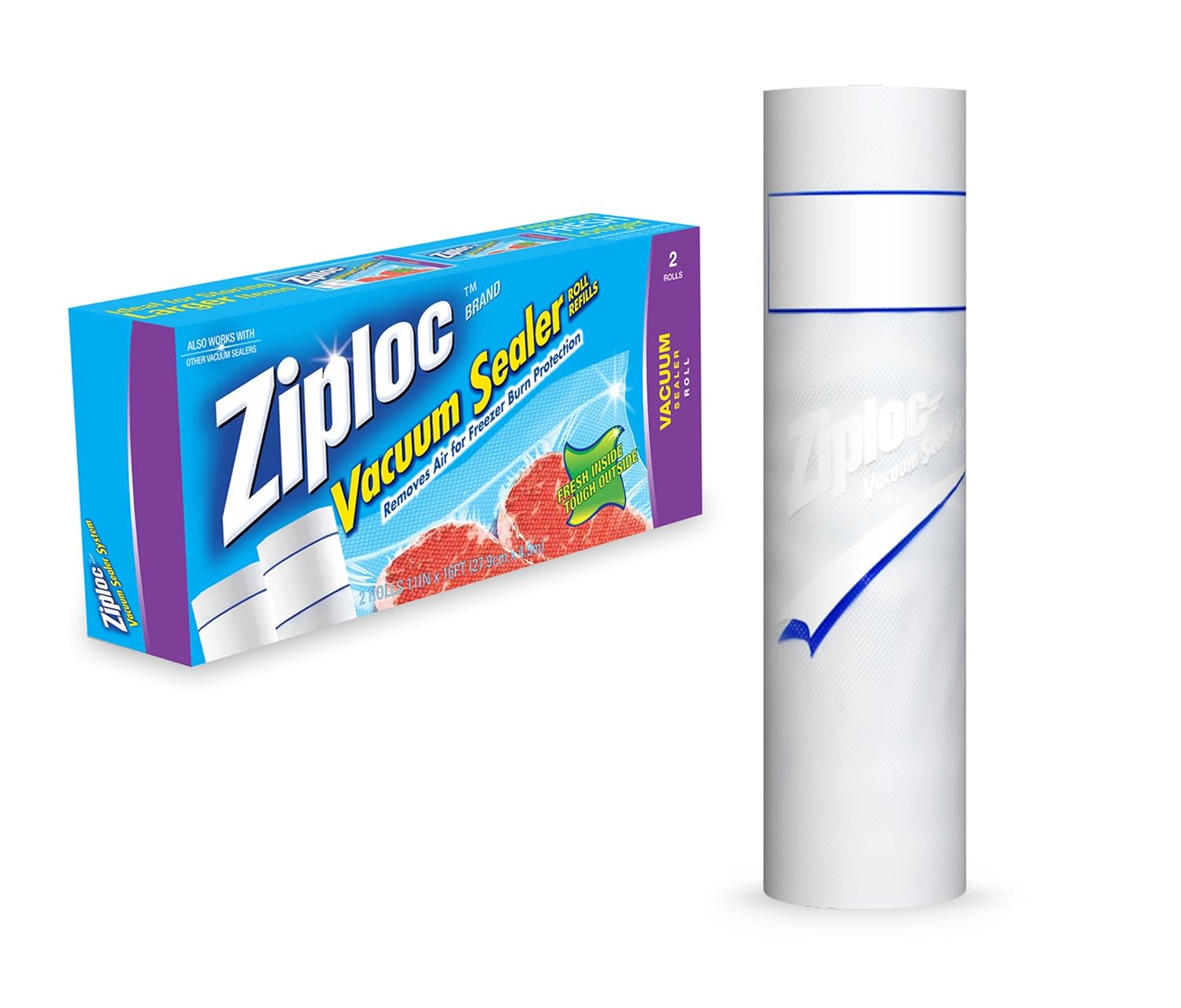 Ziploc Vacuum Seal Double Roll Pack 11x16 , New, Free Shipping eBay