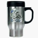 New England Patriots NFL 16oz Stainless Steel Travel Mug - Helmet Logo