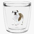 Bull Dog 12 oz Double-Old-Fashioned Insulated Beverage Tumbler, Clear