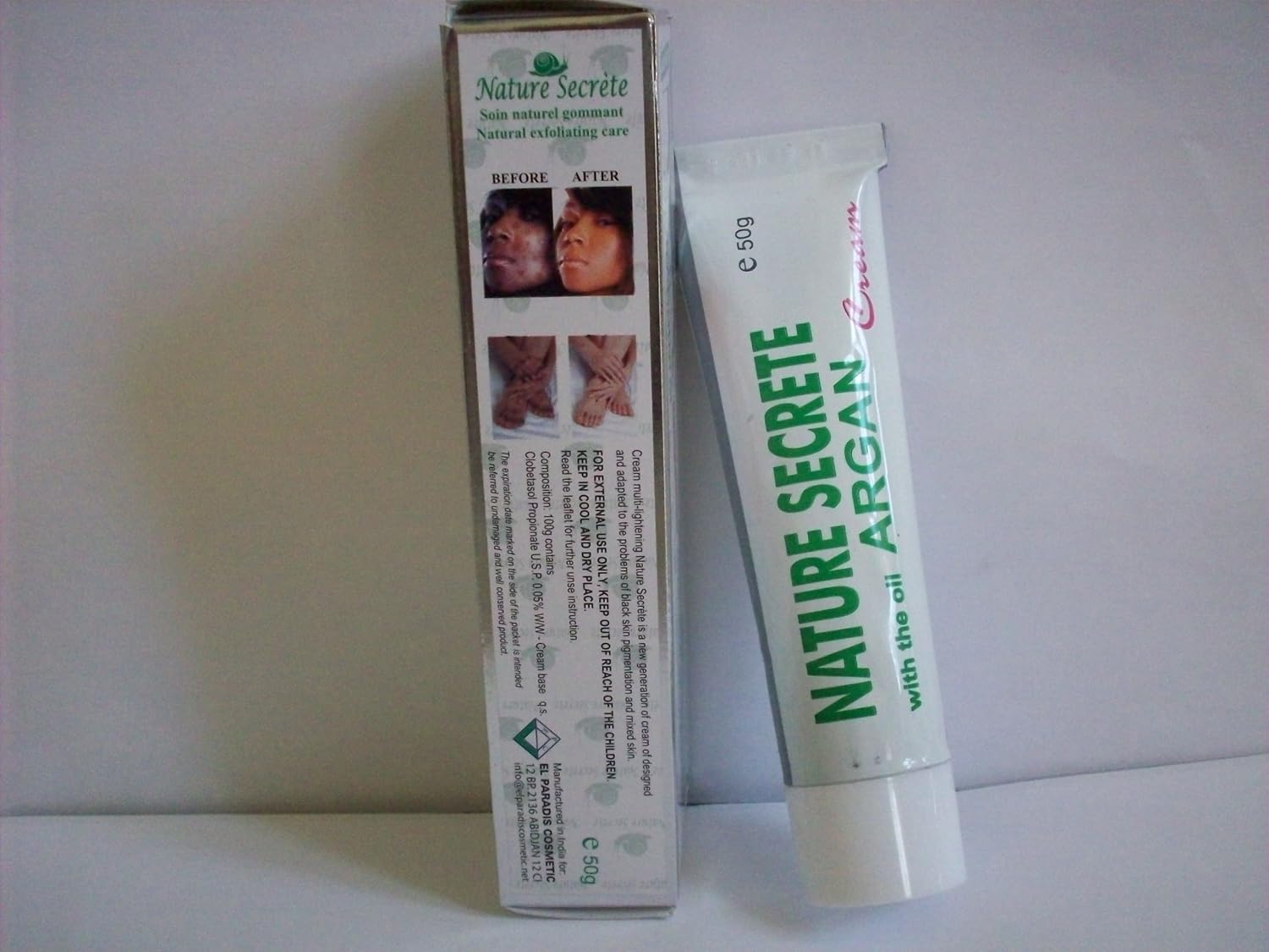 NATURE SECRETE Fast Action Natural Exfoliating Care Skin Cream wth Oil