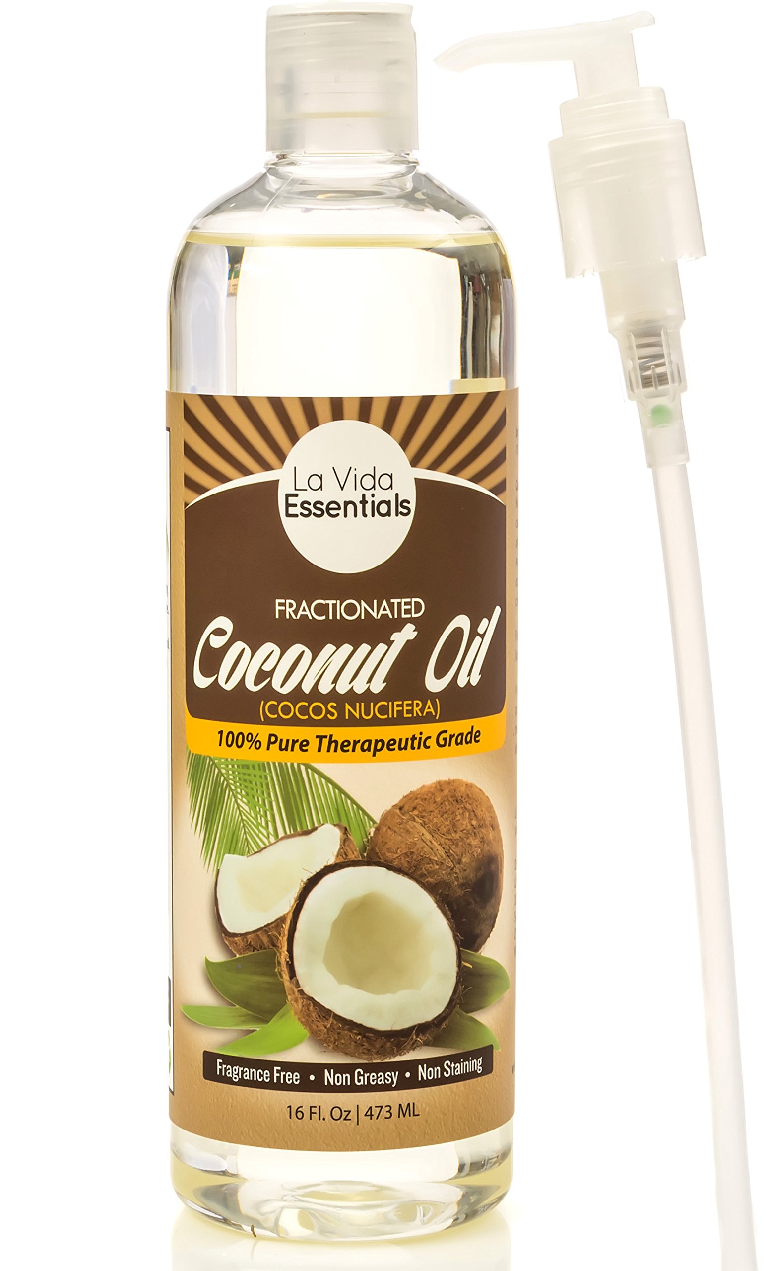 Fractionated Coconut Oil with Pump (Liquid) 16 Oz 100 Pure Therapeutic eBay