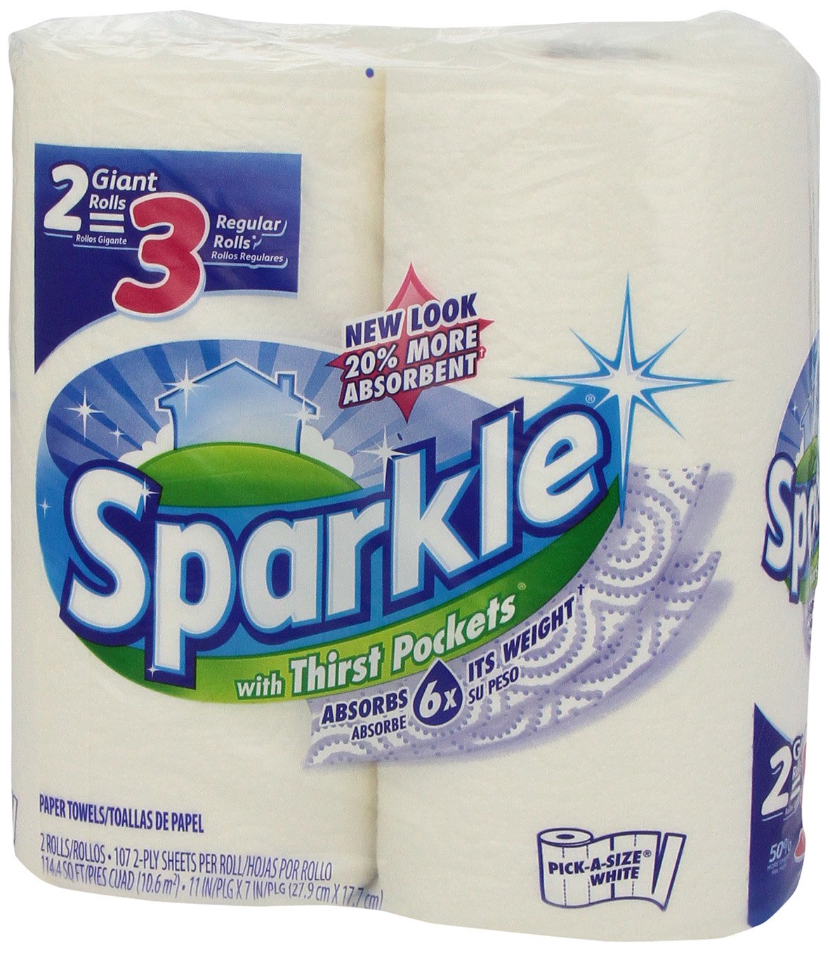 NEW Sparkle Paper Towels 24 Giant Rolls PickASize White eBay