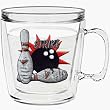 Bowling 12 oz Insulated Coffee Mug, Clear