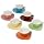 Classic Coffee & Tea Inside Out Heart Cups & Saucers, Set of 6, Assorted/Platinum, 5 Oz.