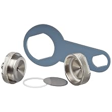 Whatman 1980-002 Stainless Steel Syringe Filter Type Membrane Filter Holder, 25mm Diameter