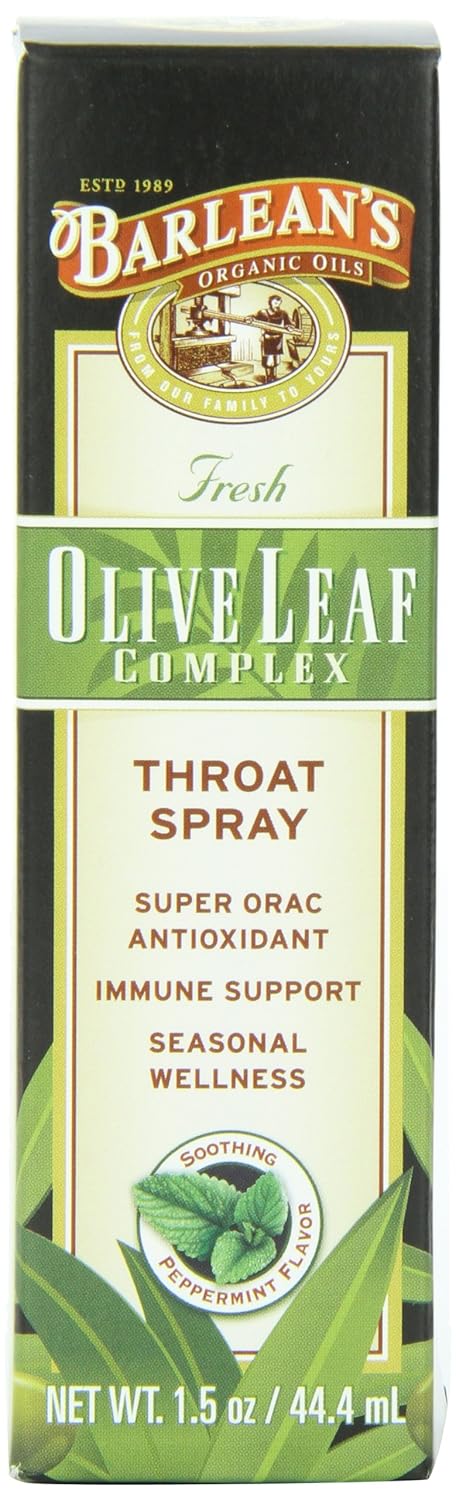 Amazon.com: Barlean's Organic Oils Olive Leaf Complex Throat Spray ... Amazon.com: Barlean's Organic Oils Olive Leaf Complex Throat Spray ...