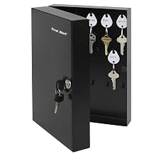 First Alert 3060F Steel Key Cabinet, Black