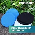 LTWHOME Value Pack of Carbon Filter, Coarse Filter and Fine Filter Pads Set Suitable for Classic 2215/350 2616151