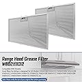 Meyffon 2Pcs WB02X11012 Range Hood Grease Filter 17-1/2 x 11-5/8 Inch 