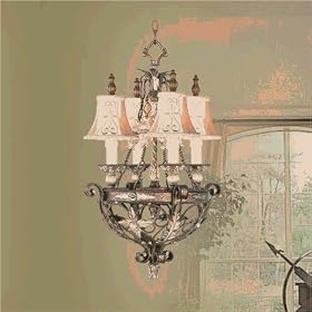 Pamplona - 4 Light Chandelier Foyer Lighting Fixture - Bronze Gilded Accents - Hand... by Livex Lighting