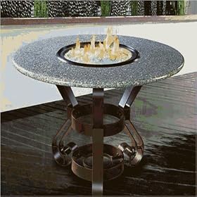 California Outdoor Concepts 101A-BK-FP-SUN Solano Dining Height-Black-Fire Pit-Gas... by 