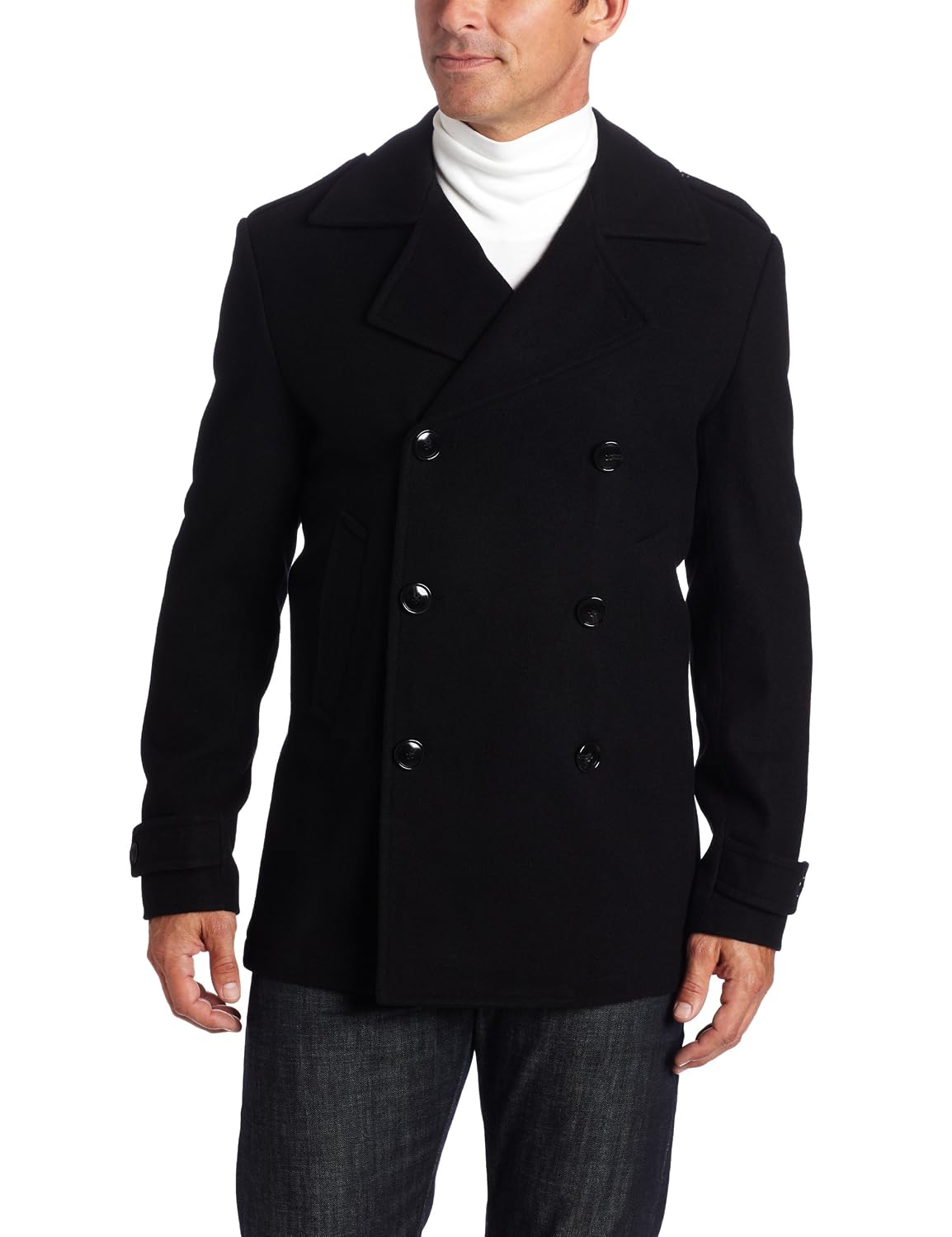 Perry Ellis Men’s Peacoat, Black, M