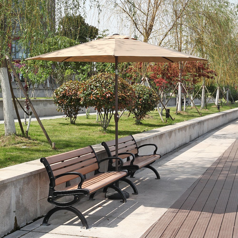 Le Papillon 9 ft Outdoor Patio Umbrella Aluminum Table Market Umbrella