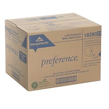 Georgia-Pacific Preference 18280/01 White 2-Ply Embossed Bathroom Tissue, 4.05" Length x 4" Width (Case of 80 Roll, 550 Sheets Per Roll)
