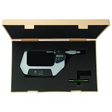 Mitutoyo Spherical LCD Face Micrometer, Ratchet Stop, Inch/Metric