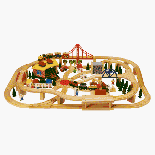 Childrens Toyshop  Toys : Freight Train Set (130 Piece)