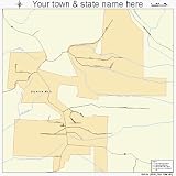 Huge Street & Road Map of Branson West, Missouri MO - Printed poster size wall atlas of your home to