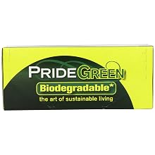 Pridegreen Biodegradable Quart Size Zip-N-Seal Food Storage Bags, 25-Count