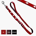 Hunter Hundeleine Swiss aus Leder, rot-schwarz, Breite 18mm, Länge: 1,10m