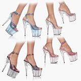 CENTERSTAGE-725HL, 6 3/4 Hologram/Clear Sandals, by Pleaser USA