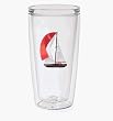 Sailboat 16 oz Insulated Beverage Tumbler, Clear