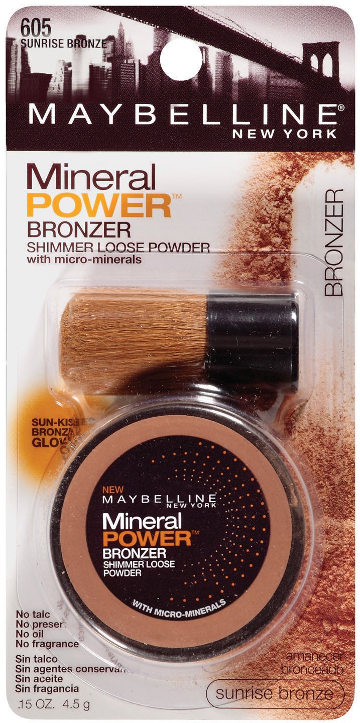 Maybelline New York Mineral Power Bronzer Shimmer Loose Powder, Sunrise Bronze 605, 0.15 Ounce $2.45