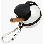 Stainless Steel Circular Ball Shape Portable Ashtray with Belt Hook