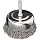 Weiler Stem-Mounted Wire Cup Brush, Round Shank, Steel, Crimped Wire