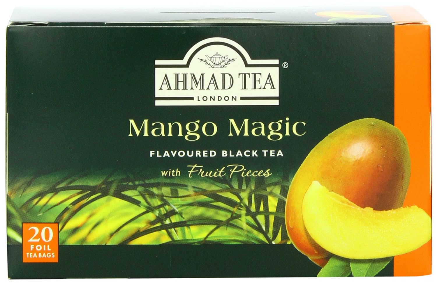Ahmad Tea Mango Magic Black Tea, 20Count Boxes (Pack of 6) , New, Free