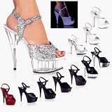 Delight-609, 5 3/4'' Stiletto Heel Ankle Platform Sandal in Many Colors and Sizes 6-14