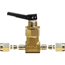 Ham-Let H1200 Series  Brass Toggle Valve, Inline, 1/8" Let-Lok Fitting
