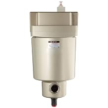 SMC AFF Series Compressed Mainline Air Filter, Removes Oil, Water, Particles, NPT