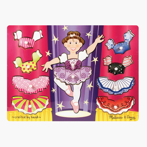Childrens Toyshop  Toys : Melissa & Doug Ballerina Dress-Up Mix 'n Match Peg