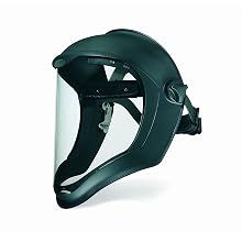 Uvex S8510 Bionic Shield, Black Matte Face Shield, Clear Polycarbonate Anti-Fog/Hardcoat Lens