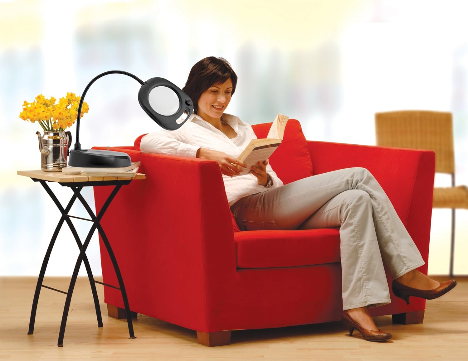 Craft Magnifier Lamp Natural Light Table Floor Hobby Flexible Visually