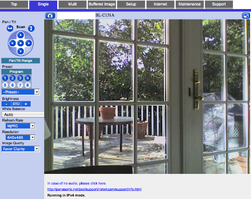 wireless security camera in action