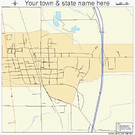 Street & Road Map of Sardis, Mississippi MS - Printed poster size wall atlas of your home town