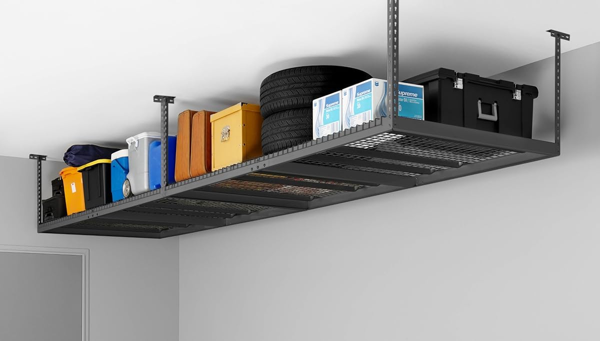 NewAge Products 401514Feet by 8Feet Ceiling Mount Garage Storage Rack