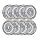 VXB 608 ZZ Skateboard Bearings, Double Shielded, Silver (Pack of 8)