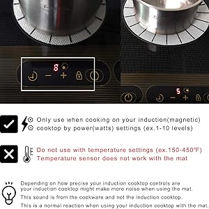 Lazy K Induction Cooktop Mat Silicone Fiberglass Cook Top