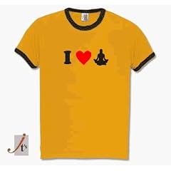 I LOVE YOGA MEDITATION Ringer-T-Shirt S-XL