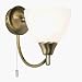 Antique Brass 1 Lamp Matt Opal Glass Wall Light
