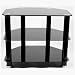 Kaspian 600 Black Glass TV Stand for TVs of up to 24
